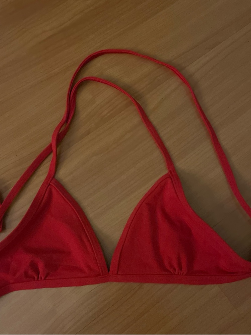 Jolyn Clothing Red Triangle Bikini Top